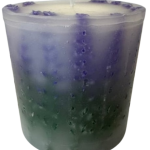 Candela aromática con ramos de flores de lavanda incrustados ip artistic candles