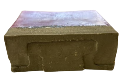 Candela moderna palo de rosa con base de cemento - Image 3